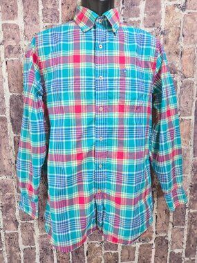 Southern Tide Mens Classic Fit Plaid Button-Down Shirt Small 100% Cotton